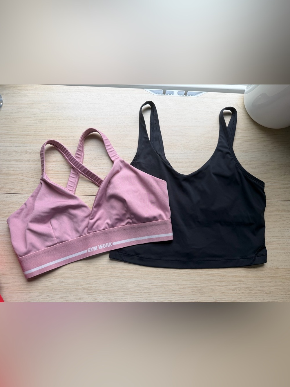 Gym Work Pink & gray Sports Bras - Ladies Activewear Set